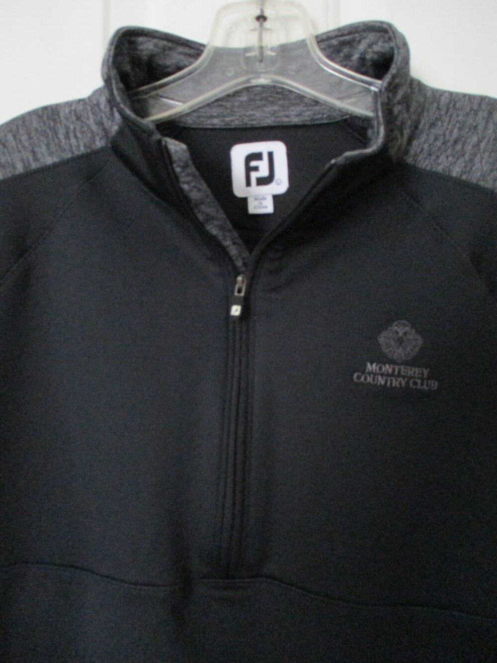 FootJoy Womens "Monterey C.C." (Palm Desert, CA) L/S 1/4 Zip Golf Sweater NWOT-L